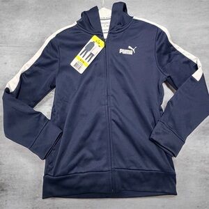 PUMA Zip Up Hooded Track Jacket-Boys Size 7/8-NWT